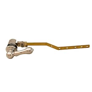 Universal Toilet Tank Trip Lever for Front or Side Mount with 8 in. Adj. Brass Arm & Brass Handle in Chrome Plated