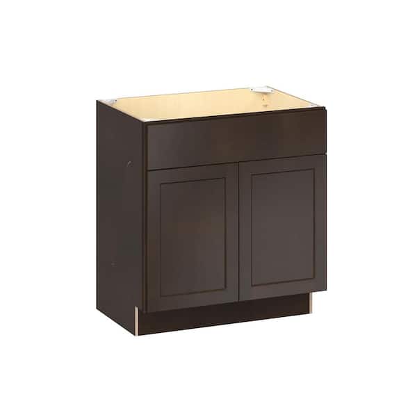Emerson Cocoa ADA Removable front Vanity Sink Ready to Assemble Kitchen Cabinet (30 in. W x 32.5 in. H x 21 in. D)