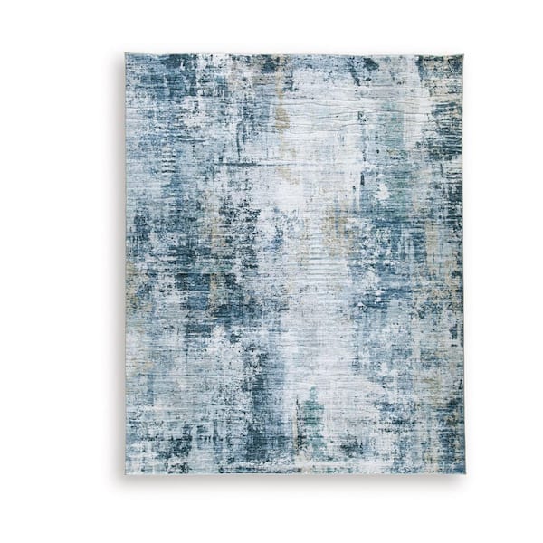 Arlenmont 8 ft. x  10 ft. Blue/White Abstract Area Rug