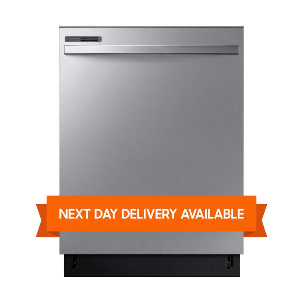 Samsung Fingerprint Resistant 53 dBA Dishwasher with Adjustable Rack in Stainless Steel. 24" standard built-in dishwasher