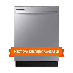 Fingerprint Resistant 53 dBA Dishwasher with Adjustable Rack in Stainless Steel. 24" standard built-in dishwasher