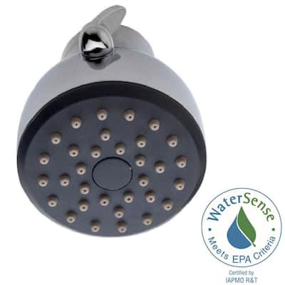 Eco-Friendly 2-Spray 3 in. Single Wall Mount Fixed Rain Shower Head in Polished Chrome