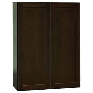 Shaker 27 in. W x 12 in. D x 36 in. H Assembled Wall Kitchen Cabinet in Java