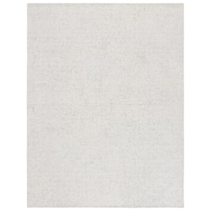 Micro-Loop Light Grey/Ivory 11 ft. x 15 ft. Striped Solid Color Area Rug