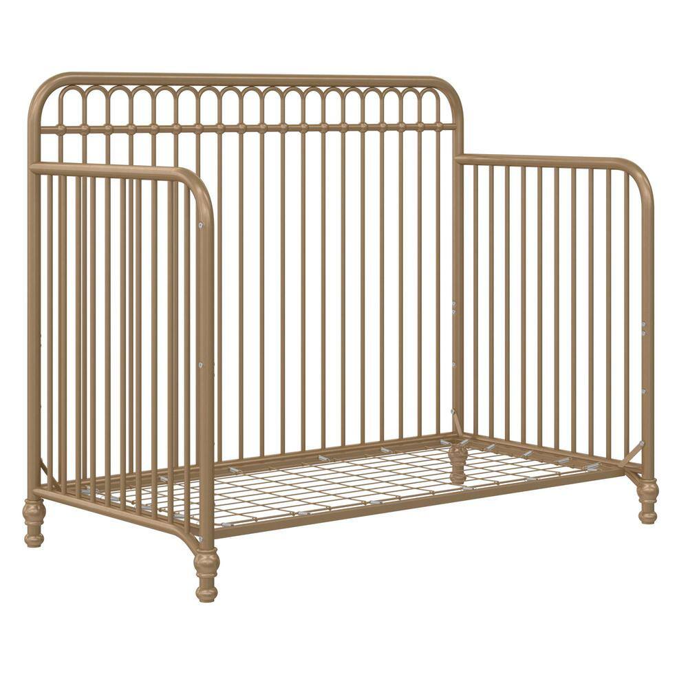 Gold Metal 3-in-1 Convertible Crib with Arched Frame