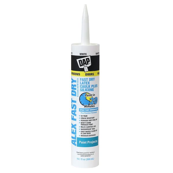DAP Alex Fast Dry 10.1 oz. White Acrylic Latex Plus Silicone Caulk