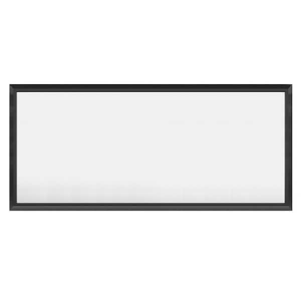 Apmir 72 in. W x 32 in. H Rectangular Aluminum Alloy Framed and Tempered Glass Wall Bathroom Vanity Mirror in Matte Black