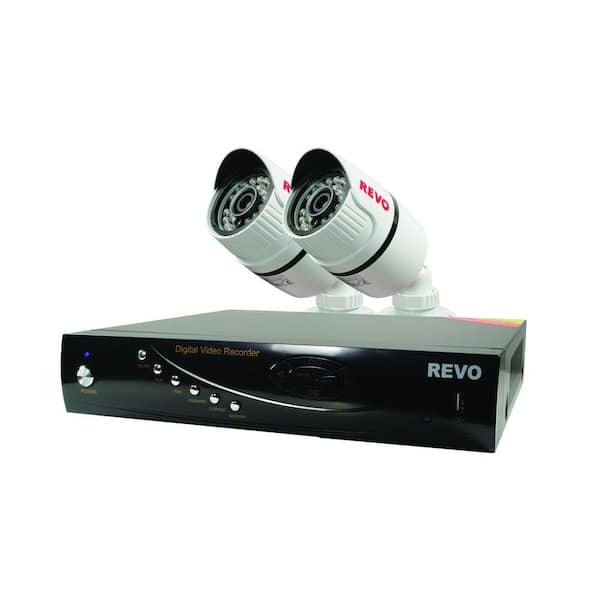 Revo T-HD 4-Channel 5G DVR Surveillance System with 2 T-HD 1080p Bullet Cameras