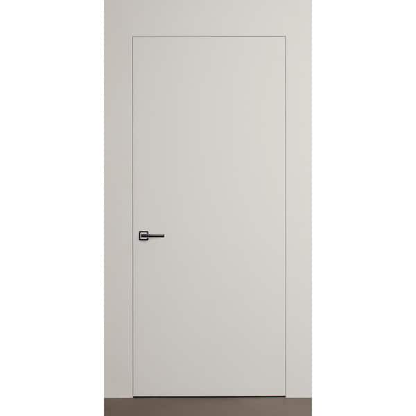 Belldinni Invisible Reverse Frameless 18in. x 80in. Left-Hand Primed White Wood Single Prehung Interior Door w/ Concealed Hinges