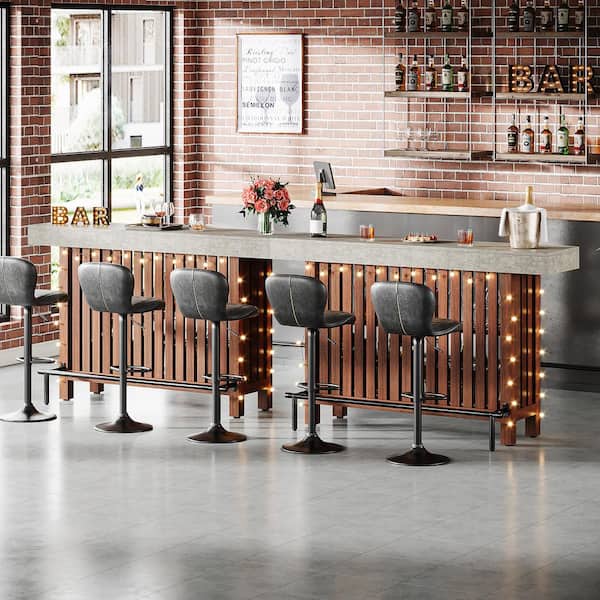 TRIBESIGNS WAY TO ORIGIN Adan 63 in. Home Brown Wood Modern 2-Tier Bar Table Footrest Corner Mini Coffee Bar Cabinet Bar Unit HD-JW0841-WZZ TRIBESIGNS WAY TO ORIGIN Adan 63 in. Home Brown Wood Modern 2-Tier Bar Table Footrest Corner Mini Coffee Bar Cabinet Bar Unit HD-JW0841-WZZ