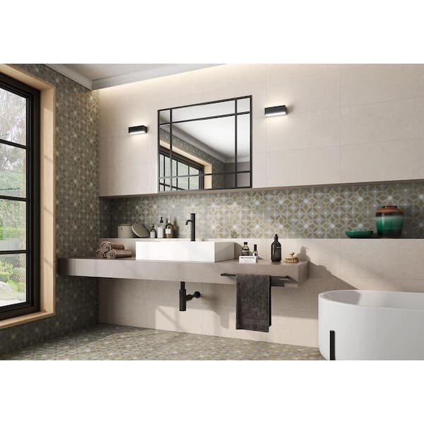 Anabella Louvre 9 in. x 9 in. x 11mm Matte Porcelain Floor and Wall Tile (10.76 sq. ft. / box)