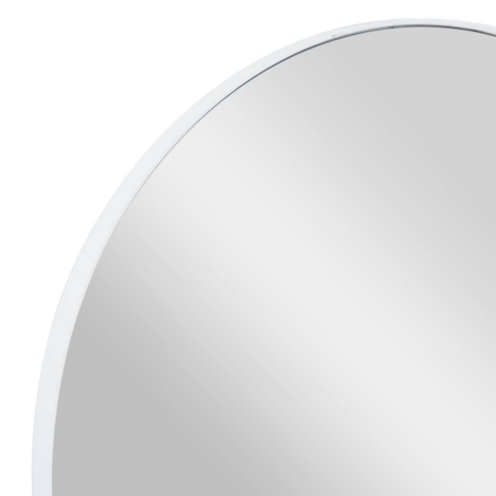 23.75'' Matte Gold Minimalist Round Frameless Wall Mirror