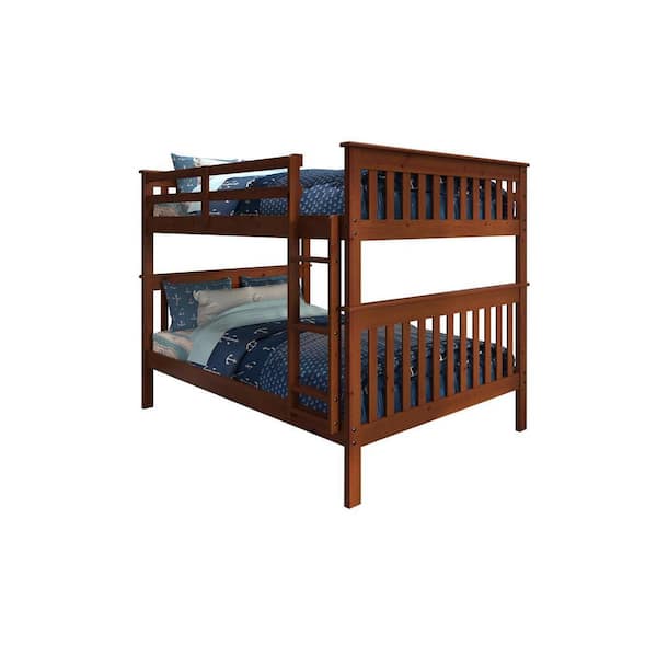 Donco Kids Brown Espresso Full over Full Mission Bunk Bed