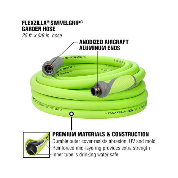 Legacy Flexzilla SwivelGrip 5/8 in. D x 25 ft. L Heavy Duty