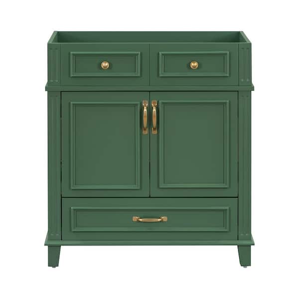 Unbranded 30 in. W x 18 in. D x 33 in. H Bath Vanity Cabinet without Top in Green