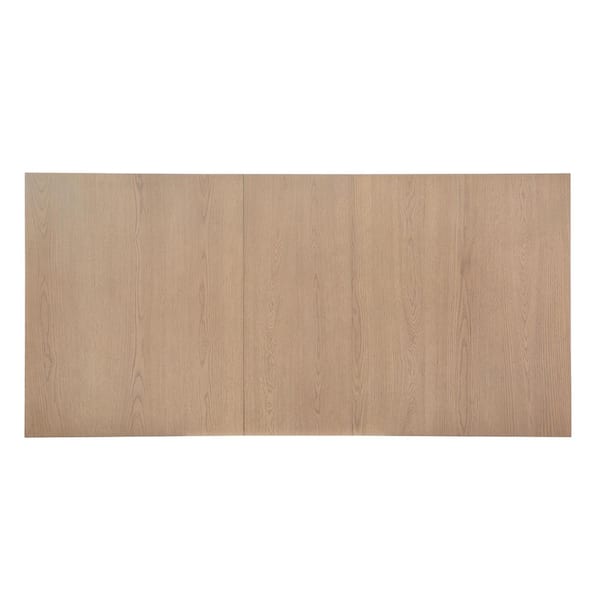 Harper & Bright Designs Extendable Style Light Natural Rubber Wood