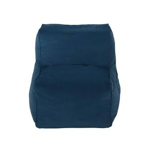 Cantrell Navy Blue Velvet Bean Bag Chair