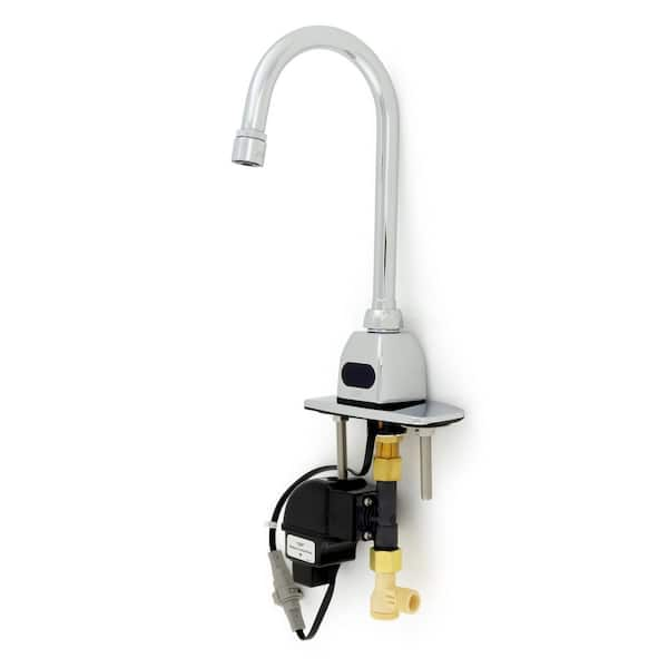 Zurn Z6920-XL-CP4-HYD AquaSense Z6920-XL Hydro-Powered Gooseneck Sensor Faucet with 0.5 GPM Aerator and 4" Cover Plate in Chrome