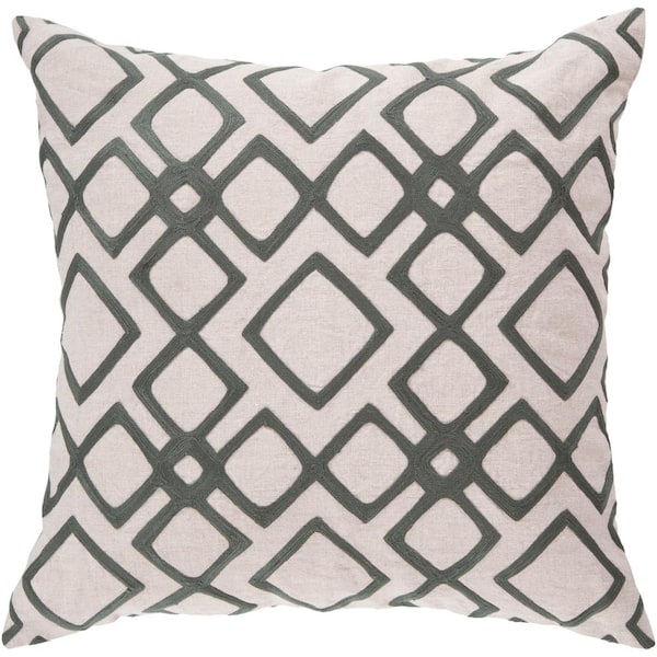 Artistic Weavers Gaspari Gray Geometric Polyester 18 in. x 18 in. Throw Pillow
