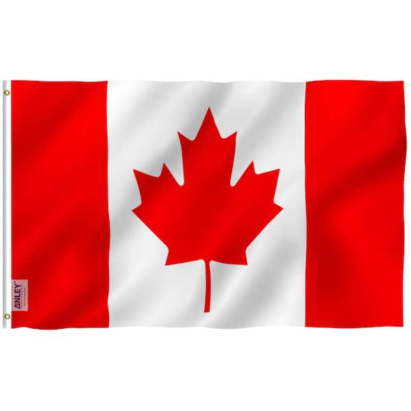 ANLEY Fly Breeze 3 ft. x 5 ft. Polyester Canada Flag 2-Sided Flags Banner with Brass Grommets and Canvas Header