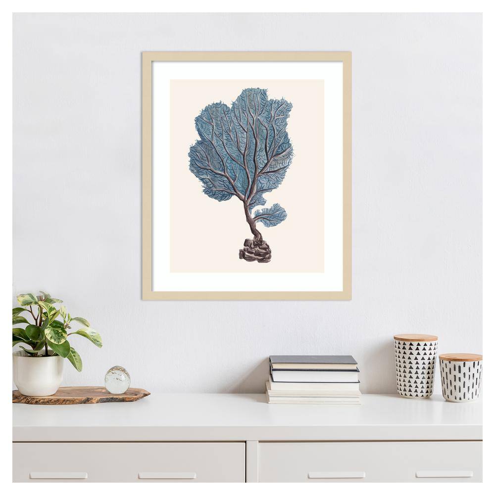 Indigo Reef IV Blue and Natural Framed Wall Art Print