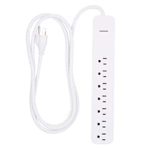 7-Outlet 1,080-Joules Surge Protector with 6 ft. Cord, White