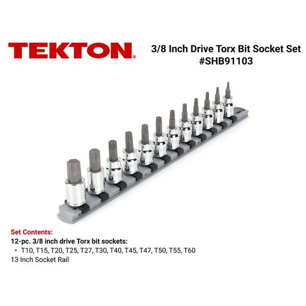 3/8 in. Drive Torx Bit Socket Set (12-Piece)