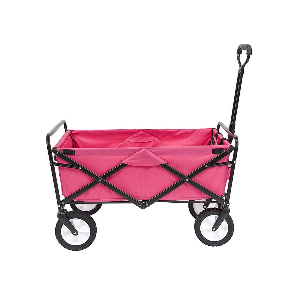 Collapsible Durable Folding Outdoor Garden Utility Wagon Cart in Pink price history on PriceWatchPro