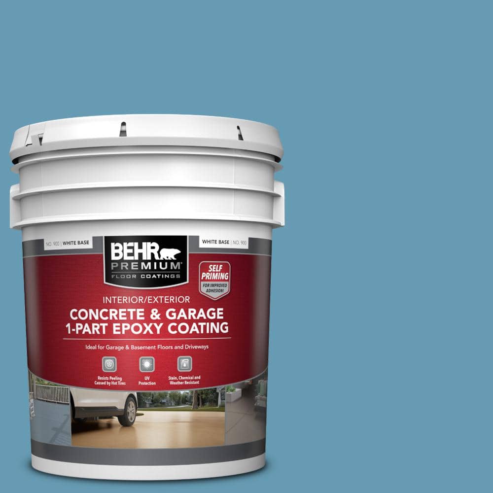 BEHR PREMIUM 5 gal. S4904 Yacht Blue SelfPriming 1Part Epoxy Satin