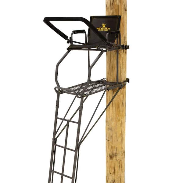 Uppercut LS 1-Man Ladder Stand, 22 ft. 3 in. H, Lockdown Strapping Sytem, Flip-Up TearTuff Mesh Seat, RE671