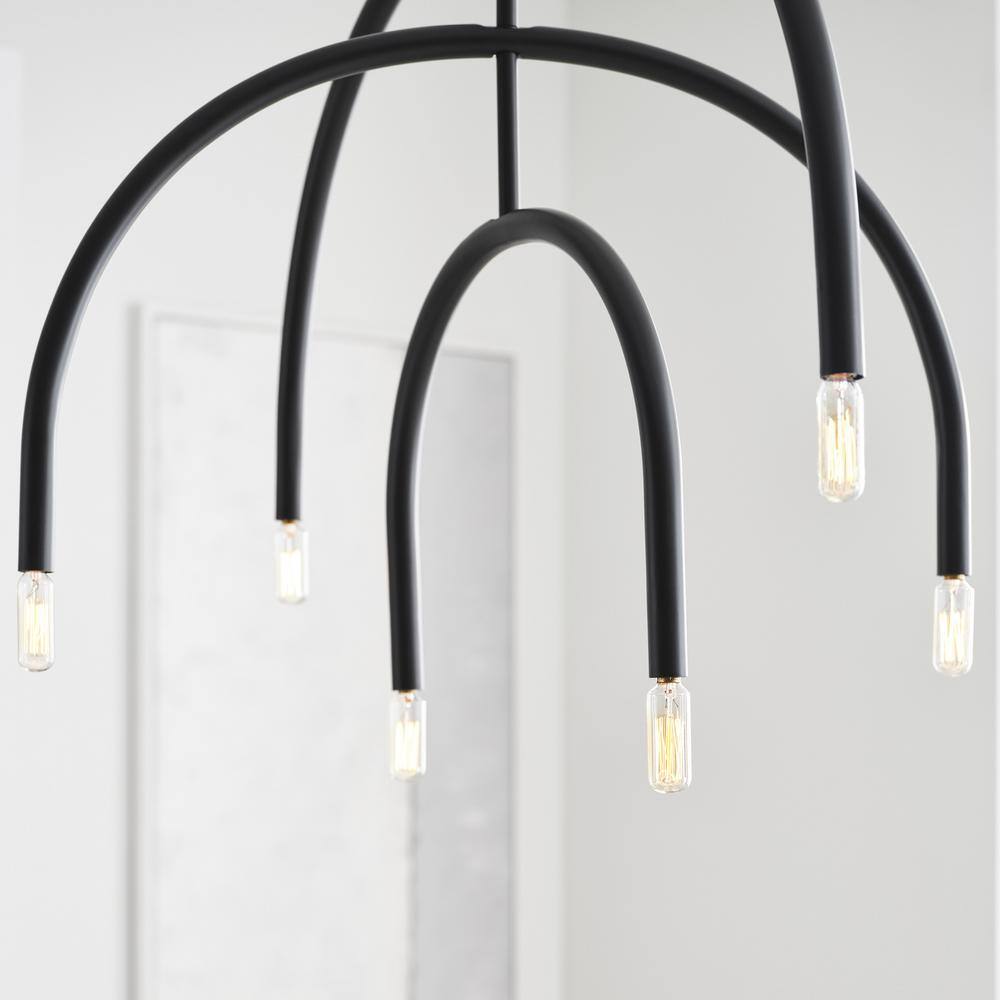 Hadden 6-Light Midnight Black Modern Chandelier