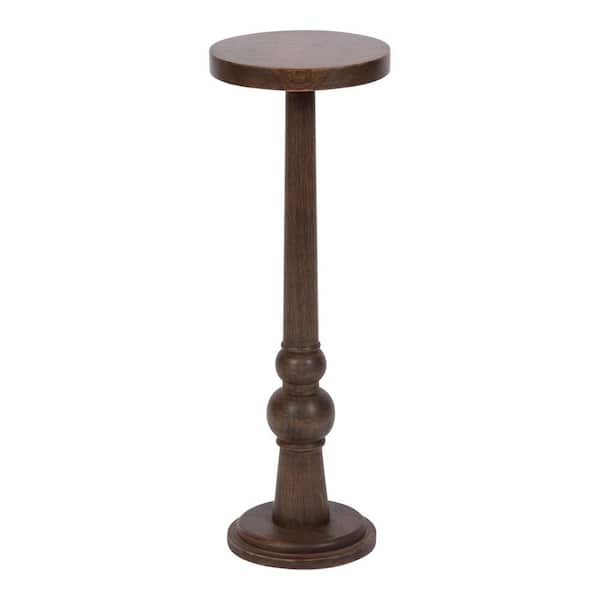 Kate and Laurel Wegner 8 in. W. Natural Round Coastal Wood End Table