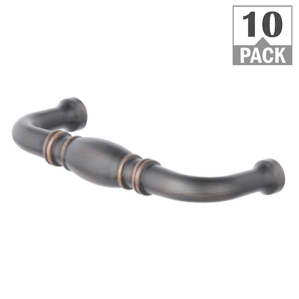 Everbilt Decorative Bead 3 in. (76 mm) Oil Rubbed Bronze Classic Cabinet Pull (10-Pack)