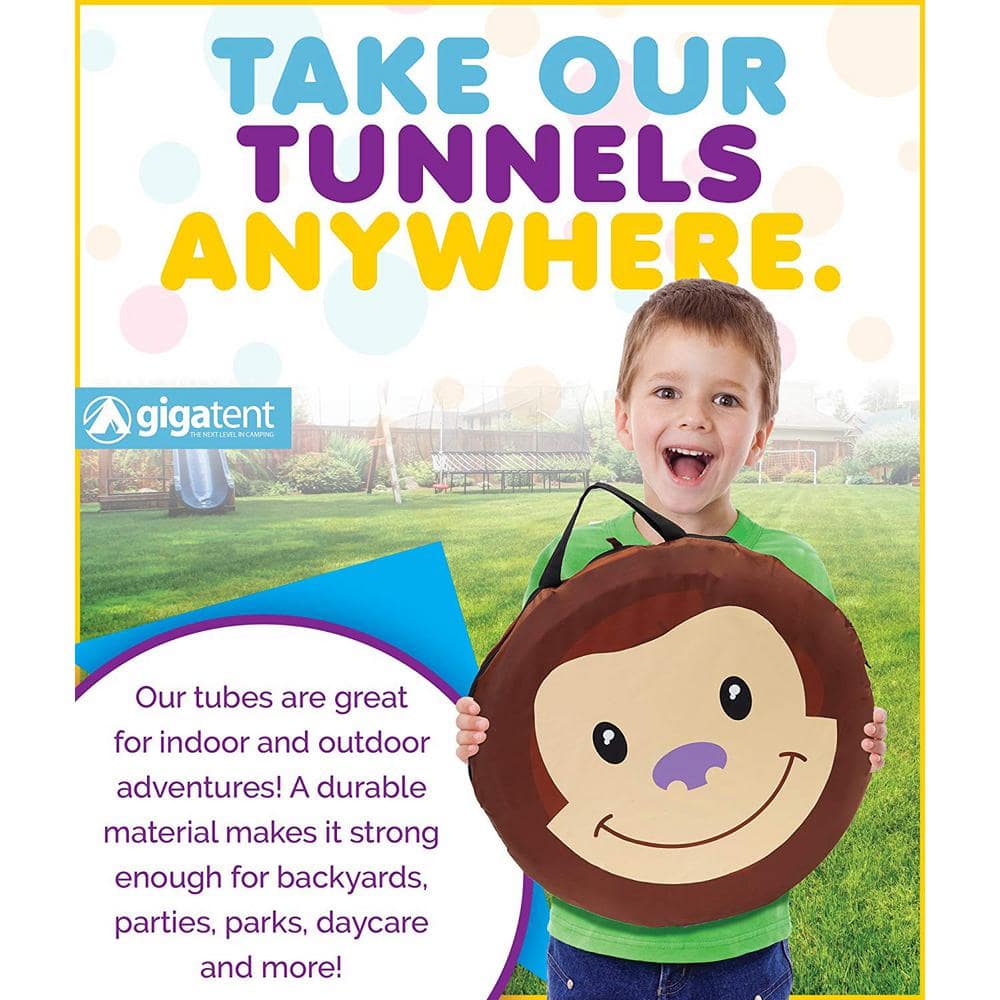 Brown Weatherproof Fiberglass and Polyester Play Tunnel