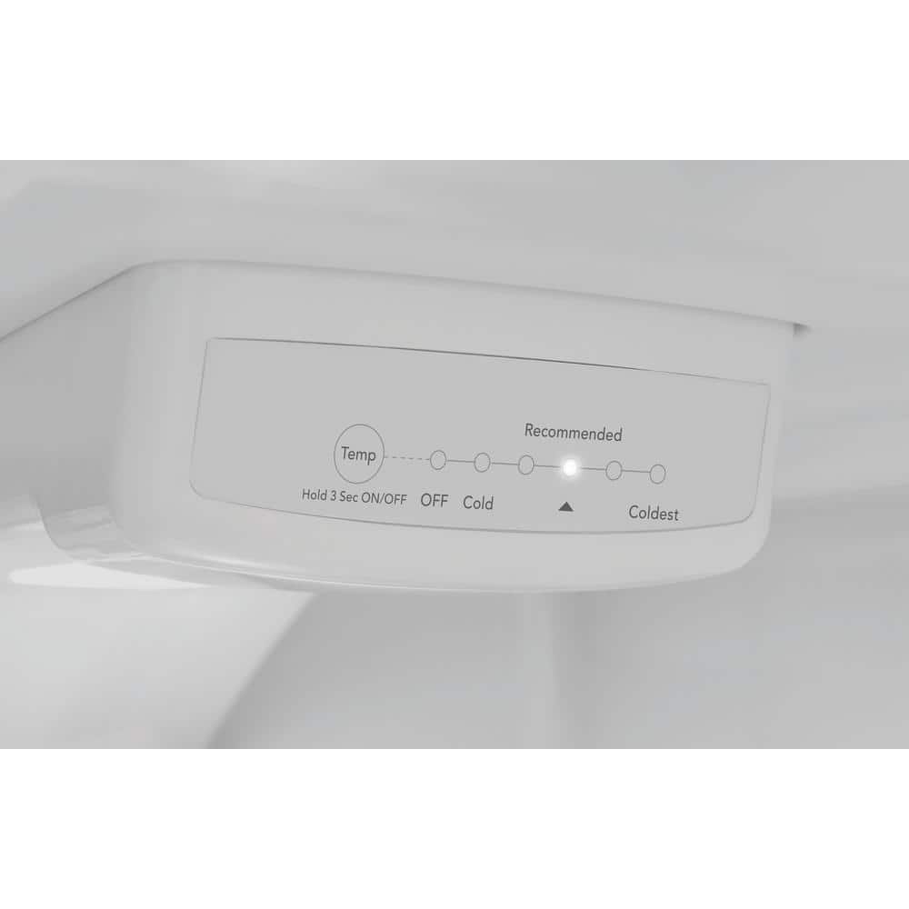 White Compact Top Freezer Refrigerator with Ice Maker