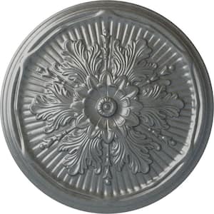 21 in. x 2 in. Luton Urethane Ceiling Medallion (Fits Canopies upto 3-1/2 in.), Platinum