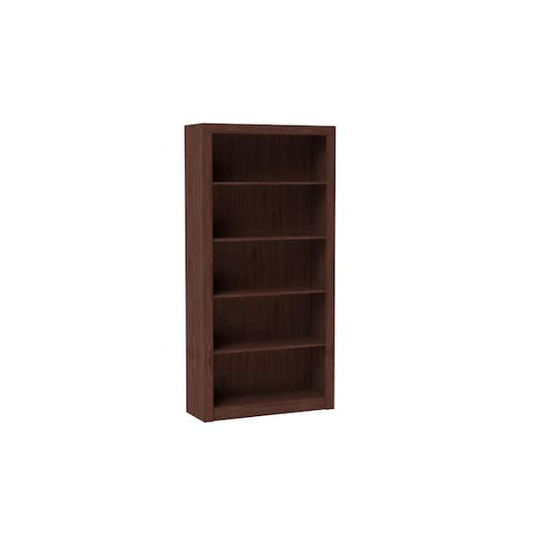 Manhattan Comfort Olinda 1.0 Nut Brown Bookcase with 5-Shelves