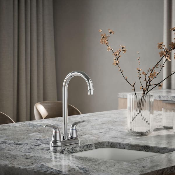 Jolt 2-Handle Bar Sink Faucet in Polished Chrome
