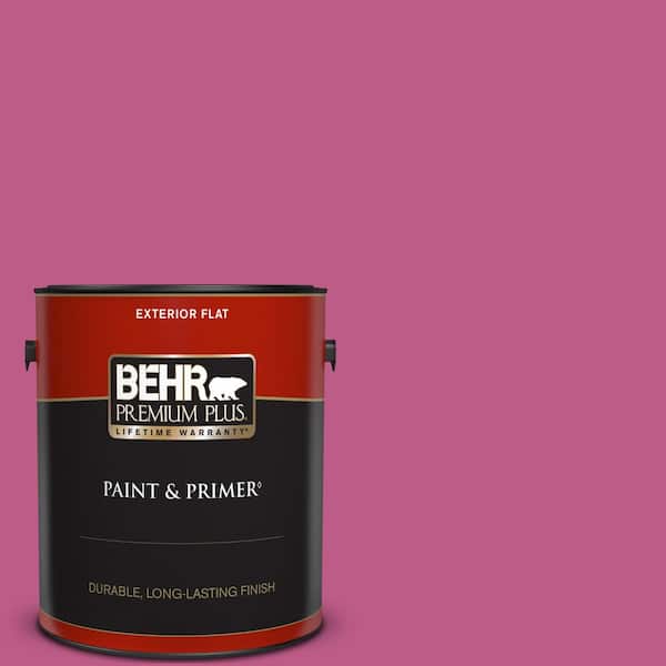 BEHR PREMIUM PLUS 1 gal. #P120-5 Beauty Queen Flat Exterior Paint & Primer
