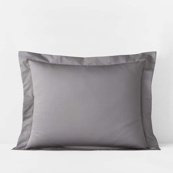 The Company Store Legends Hotel Silver 450-Thread Count Wrinkle-Free Supima Cotton Sateen Standard Sham