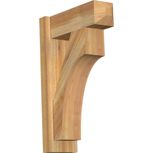 Ekena Millwork 6 in. x 24 in. x 16 in. Western Red Cedar Westlake Craftsman Rough Sawn Outlooker