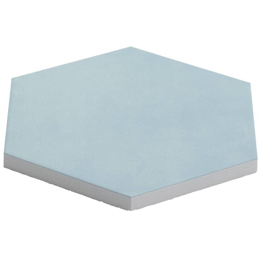 Turquoise Hexagonal Matte Porcelain Floor and Wall Tile