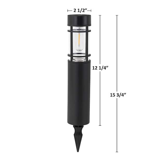 C Cattleya Black Solar LED Weather Resistant Outdoor Path Lights
