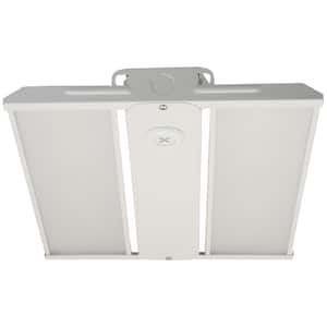 11.97 in. 165-Watt White Finish Integrated LED Flush Mount with No Glass White Polycarbonate Shade