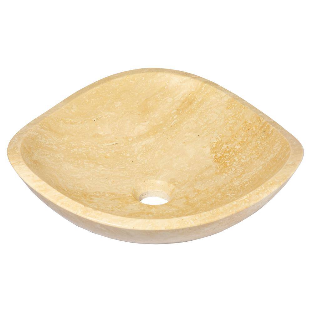 Eden Beige Stone Curved Rim Bathroom Sink