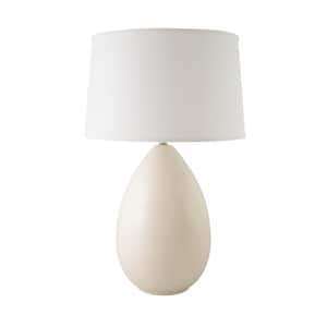 Egg 29 in. Gloss White Indoor Table Lamp