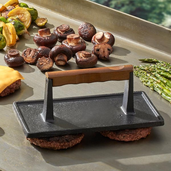 Mr. Bar-B-Q 28-in x 4.5-in Rectangle Cast Iron Sandwich Maker at