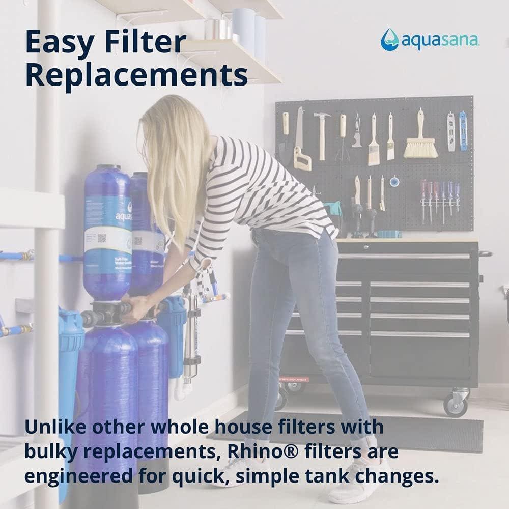 Aquasana Blue Whole House Well Water Filter System with UV Purifier