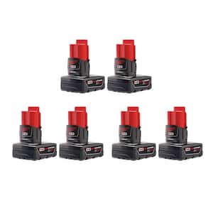 M12 12-Volt Lithium-Ion XC Extended Capacity 3.0 Ah Battery Pack (6-Pack)