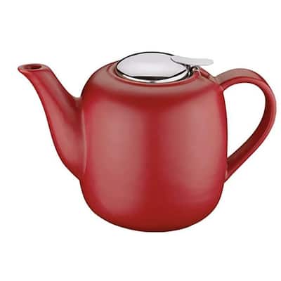 "London" Ceramic Teapot in Red, 50 fl. oz.
